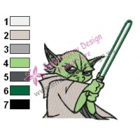 Master Yoda Star Wars Embroidery Design